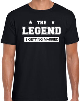 Bellatio Decorations The legend is getting married cadeau t-shirt zwart voor heren