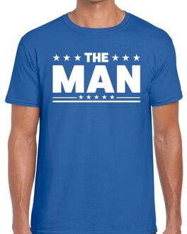 Bellatio Decorations The Man heren T-shirt blauw 2XL