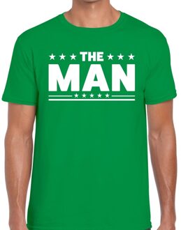 Bellatio Decorations The Man tekst t-shirt groen heren