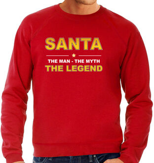 Bellatio Decorations The man, The myth the legend Santa sweater / trui rood voor heren L - kerst truien