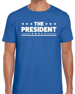 Bellatio Decorations The President heren T-shirt blauw 2XL