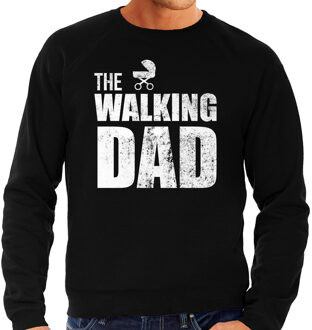 Bellatio Decorations The walking dad - sweater zwart voor heren - papa kado trui / Aanstaande vader cadeau/ papa in verwachting L
