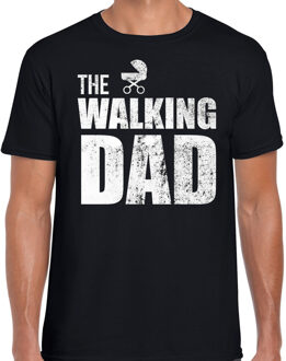 Bellatio Decorations The walking dad t-shirt zwart voor heren - Aanstaande papa cadeau