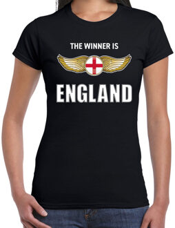 Bellatio Decorations The winner is England / Engeland t-shirt zwart voor dames S