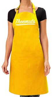 Bellatio Decorations Theemuts keukenschort geel voor dames