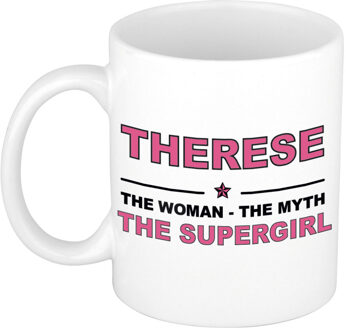 Bellatio Decorations Therese The woman, The myth the supergirl cadeau koffie mok / thee beker 300 ml