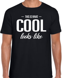 Bellatio Decorations This is what  Cool looks like fun tekst t-shirt zwart heren M