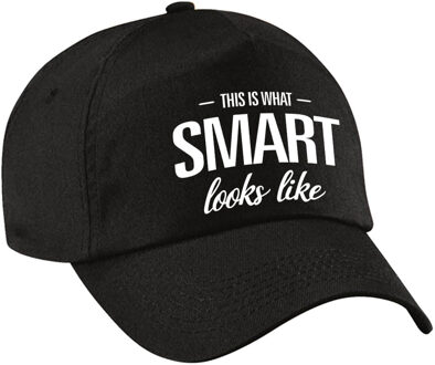 Bellatio Decorations This is what smart looks like pet / cap zwart voor dames en heren - baseball cap - slimmerik - cadeau petten / caps