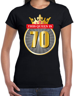 Bellatio Decorations This Queen is 70 verjaardag t-shirt zwart 70 jaar voor dames 2XL