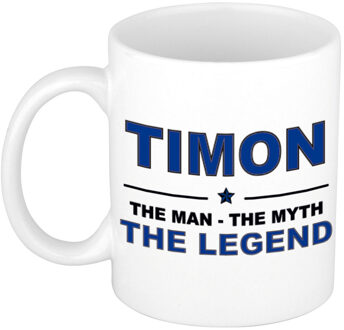 Bellatio Decorations Timon The man, The myth the legend collega kado mokken/bekers 300 ml Donkerblauw
