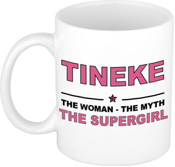 Bellatio Decorations Tineke The woman, The myth the supergirl pensioen cadeau mok/beker 300 ml