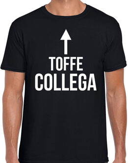 Bellatio Decorations Toffe collega met pijl / collega cadeau t-shirt zwart heren S
