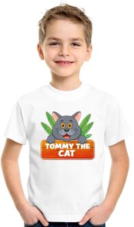 Bellatio Decorations Tommy the Cat t-shirt wit voor kinderen - unisex - katten / poezen shirt L (146-152)