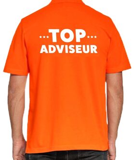 Bellatio Decorations Top adviseur beurs/evenementen polo shirt oranje vo