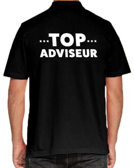 Bellatio Decorations Top adviseur beurs/evenementen polo shirt zwart voo 2XL