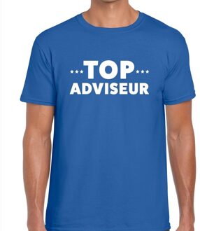 Bellatio Decorations Top adviseur beurs/evenementen t-shirt blauw heren 2XL