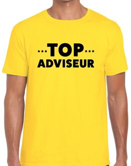 Bellatio Decorations Top adviseur beurs/evenementen t-shirt geel heren 2XL