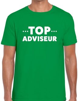 Bellatio Decorations Top adviseur beurs/evenementen t-shirt groen heren 2XL