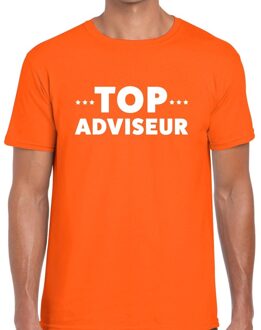 Bellatio Decorations Top adviseur beurs/evenementen t-shirt oranje heren 2XL