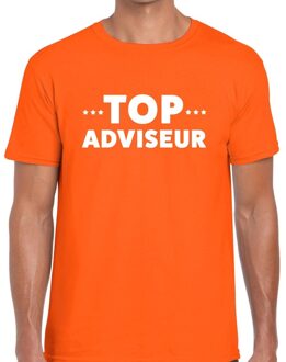 Bellatio Decorations Top adviseur beurs/evenementen t-shirt oranje heren