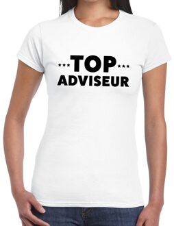 Bellatio Decorations Top adviseur beurs/evenementen t-shirt wit dames 2XL