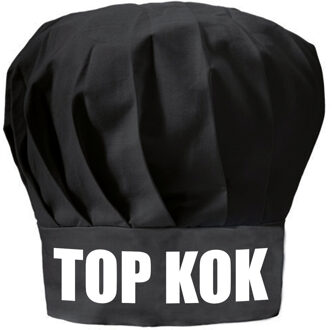 Bellatio Decorations Top kok cadeau - koksmuts - zwart - dames en heren - verkleed