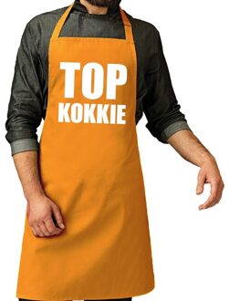 Bellatio Decorations Top kokkie - barbeque en keuken schort - okergeel - voor heren - cadeau schorten