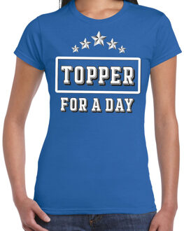 Bellatio Decorations Topper for a day concert t-shirt voor de Toppers blauw dames