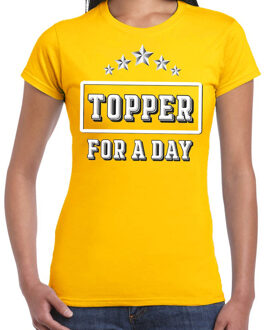 Bellatio Decorations Topper for a day concert t-shirt voor de Toppers geel dames