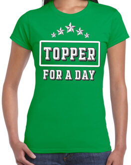 Bellatio Decorations Topper for a day concert t-shirt voor de Toppers groen dames - feest shirts 2XL