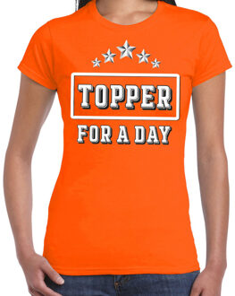 Bellatio Decorations Topper for a day concert t-shirt voor de Toppers oranje dames