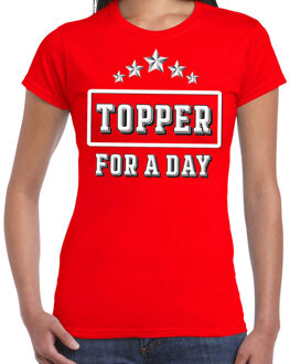 Bellatio Decorations Topper for a day concert t-shirt voor de Toppers rood dames