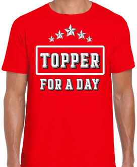 Bellatio Decorations Topper for a day concert t-shirt voor de Toppers rood heren