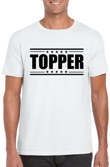 Bellatio Decorations Topper t-shirt wit heren XL