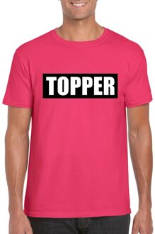 Bellatio Decorations Toppers T-shirt Topper roze heren 2XL - Feestshirts