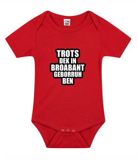 Bellatio Decorations Trots in Broabant geborruh cadeau baby rompertje rood jongen/meisje