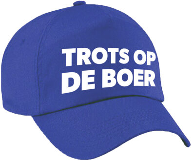 Bellatio Decorations Trots op de boer protest pet / cap blauw voor volwassenen - Verkleedhoofddeksels