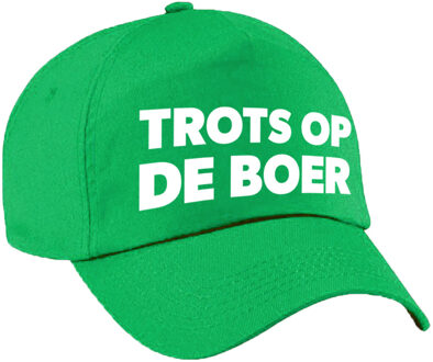 Bellatio Decorations Trots op de boer protest pet / cap groen voor volwassenen - Verkleedhoofddeksels