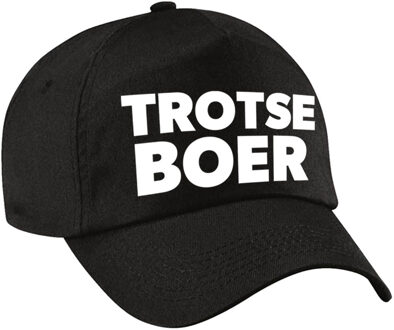 Bellatio Decorations Trotse boer pet / cap zwart voor volwassenen