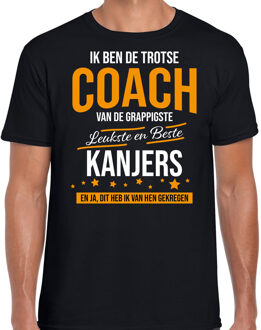 Bellatio Decorations Trotse coach van de beste kanjers cadeau t-shirt zwart voor heren -  kado voor een sport / coach 2XL