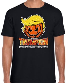 Bellatio Decorations Trumpkin make Halloween great again t-shirt zwart voor heren 2XL