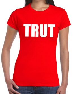 Bellatio Decorations Trut tekst t-shirt rood dames XS