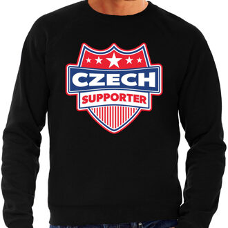 Bellatio Decorations Tsjechie / Czech schild supporter sweater zwart voor heren 2XL