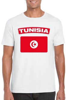 Bellatio Decorations Tunesische vlag shirt wit heren