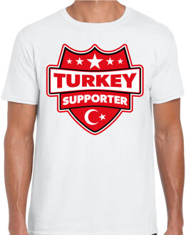 Bellatio Decorations Turkey supporter schild t-shirt wit voor heren - Turkije landen t-shirt / kleding - EK / WK / Olympische spelen outfit 2XL