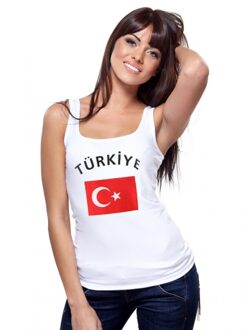 Bellatio Decorations Turkije mouwloos shirt wit dames M