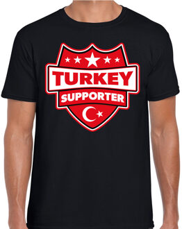 Bellatio Decorations Turkije / Turkey schild supporter t-shirt zwart voor heren