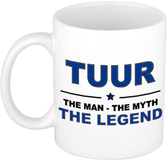 Bellatio Decorations Tuur The man, The myth the legend collega kado mokken/bekers 300 ml Donkerblauw