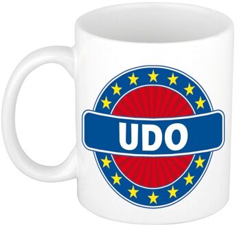 Bellatio Decorations Udo naam koffie mok / beker 300 ml - namen mokken Multikleur