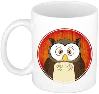 Bellatio Decorations Uil mok / beker voor kinderen 300 ml Multi